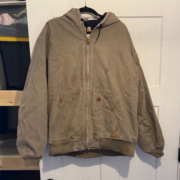 Carhartt Vintage Men's Brown Hooded Jacket XL Tall - Picture 1 of 4